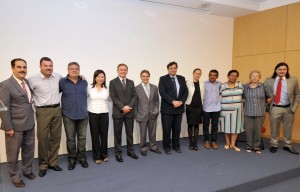 Representantes da Prefeitura, Senac, Caixa e do São Camilo