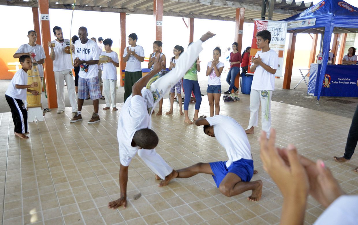 Apresentações de capoeira fazem parte da programação cultural